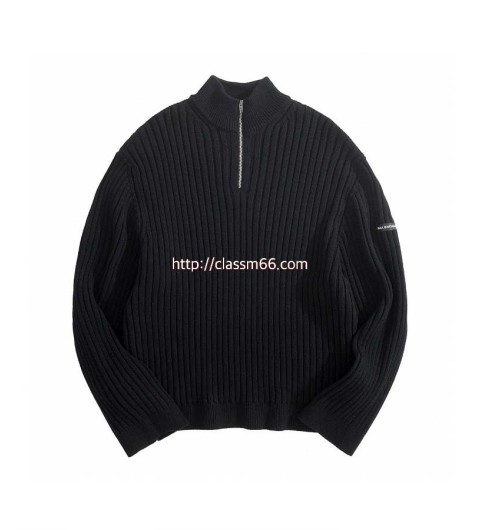 발렌시아가 25 한정판 로고 패치 쿼터 집업 니트 A13189