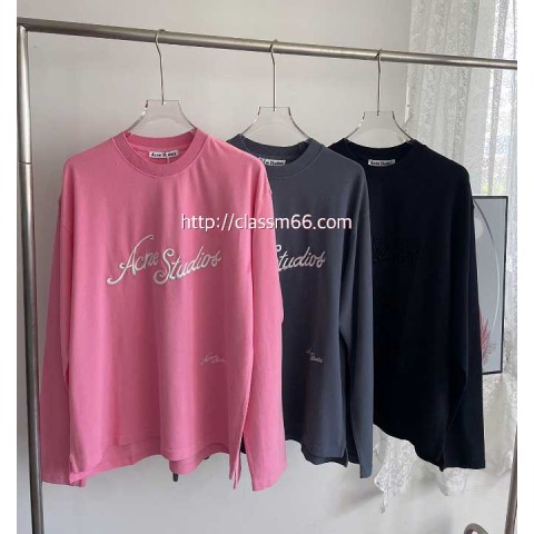 아크네 25 한정판 로고 자수 크루넥 티셔츠 A13191