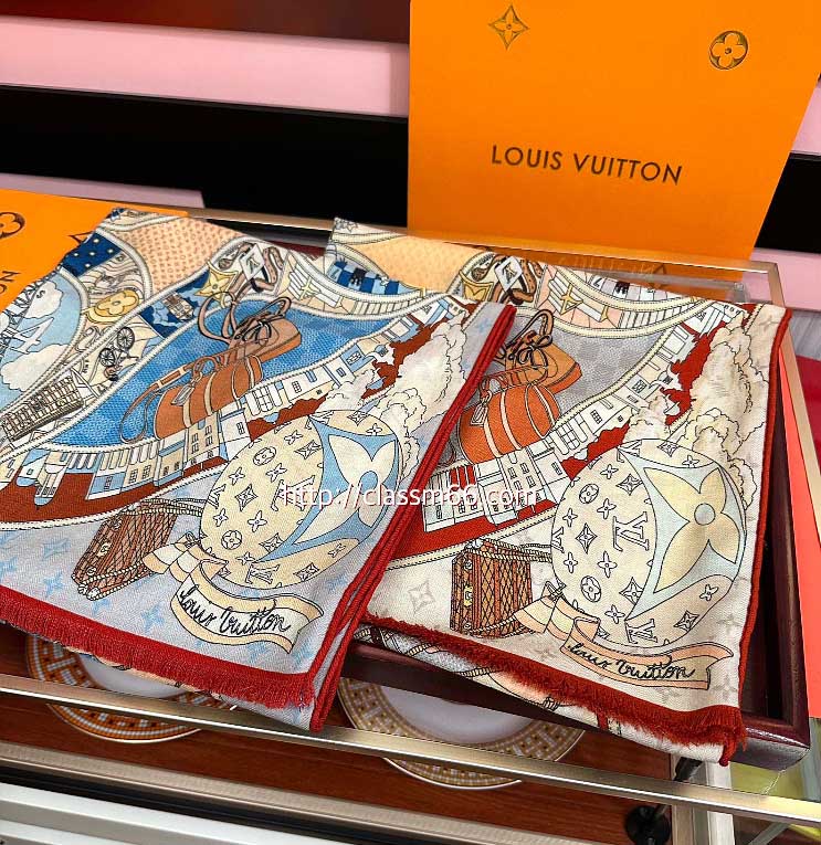 루이비통 25 한정판 양털 목도리 D3084