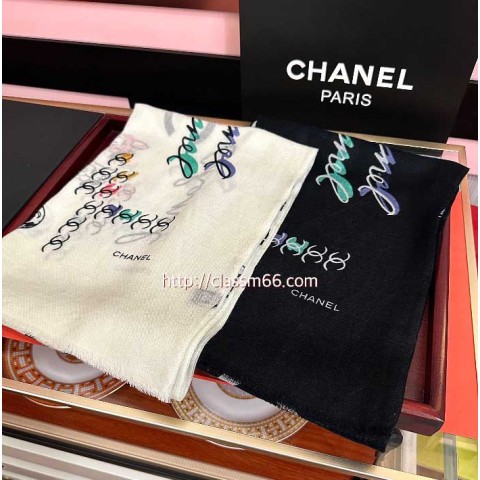 샤넬 25 한정판 양털 목도리 D3088