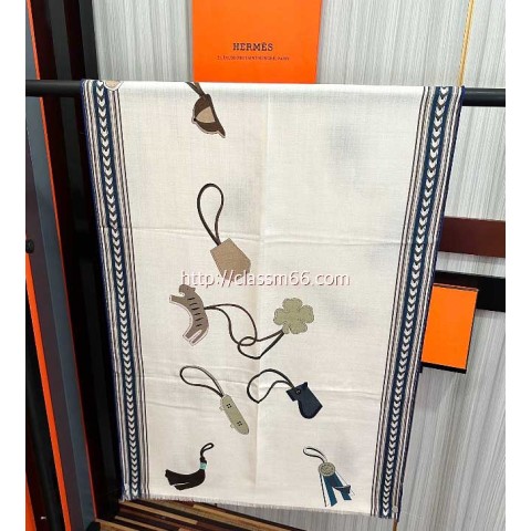 에르메스 25 한정판 양털 목도리 D3092