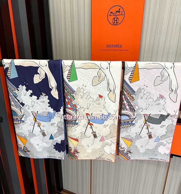 에르메스 25 한정판 트윌리 스카프 D3094