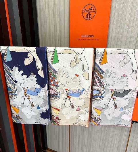 에르메스 25 한정판 트윌리 스카프 D3094