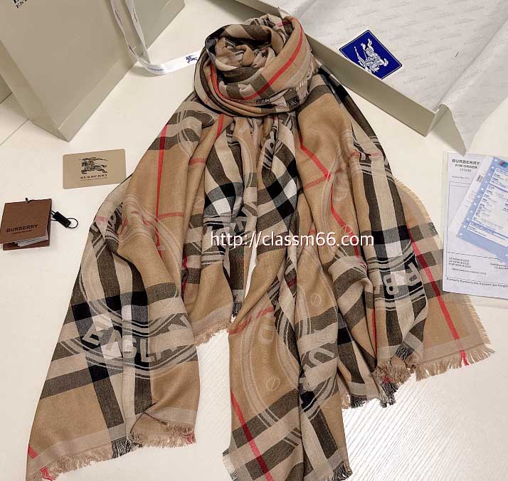 버버리 25 한정판 양털 목도리 D3118