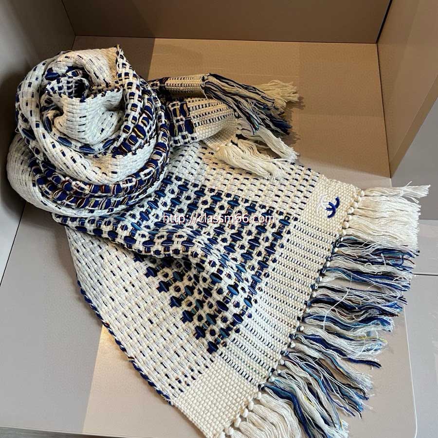 샤넬 25 한정판 양털 목도리 D3130