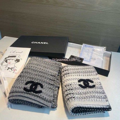 샤넬 25 한정판 양털 목도리 D3137