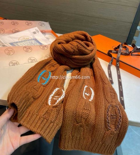 에르메스 25 한정판 양털 목도리 D3149