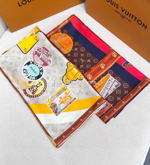 루이비통 25 한정판 Elysee Palace Hotel Square 90 스카프 D3158