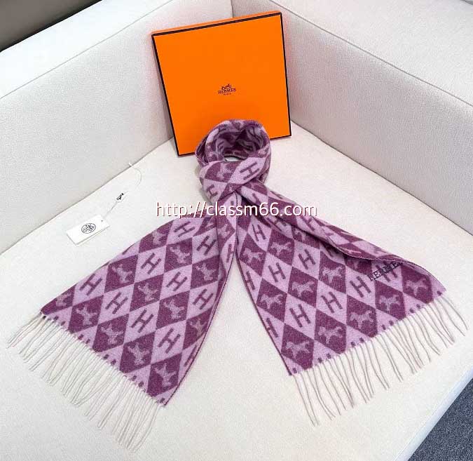 에르메스 25 한정판 양털 목도리 D3162