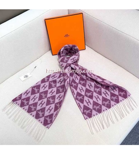 에르메스 25 한정판 양털 목도리 D3162