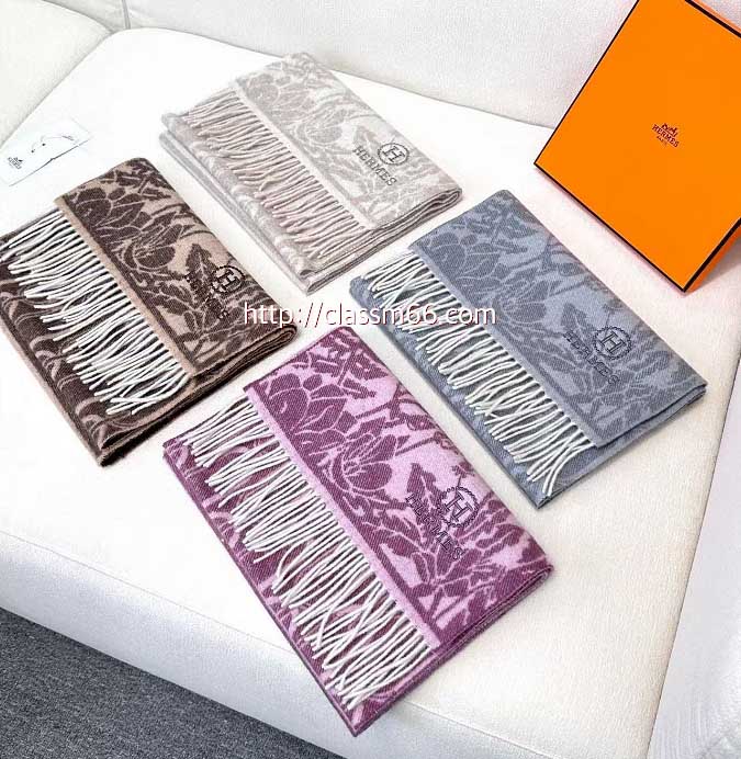 에르메스 25 한정판 양털 목도리 D3167