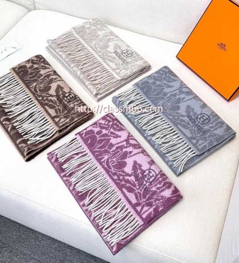 에르메스 25 한정판 양털 목도리 D3167