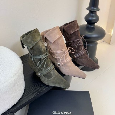 Cello Sonata 25 한정판 3색 여성 하이 부츠 B5244
