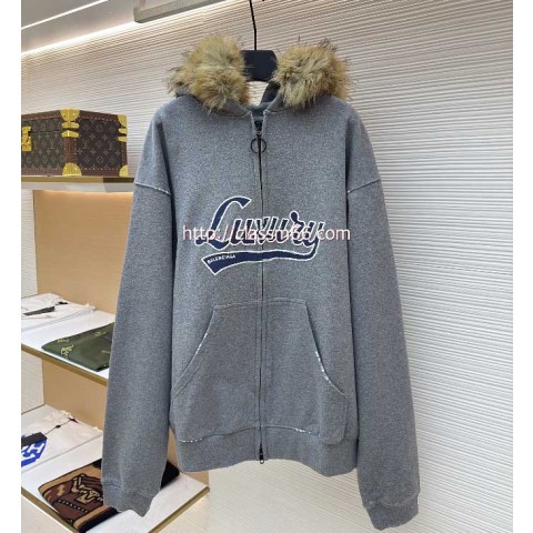 발렌시아가 25 한정판 남여공용 긴팔 후드 자켓 A13227