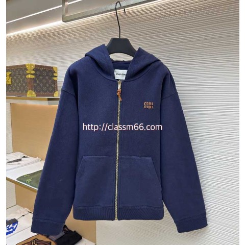 미우미우 25 한정판 긴팔 후드 자켓 A13243