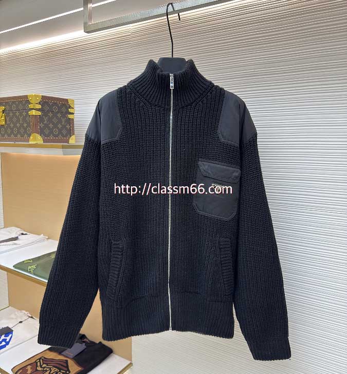 프라다 25 한정판 긴팔 니트 자켓 A13258