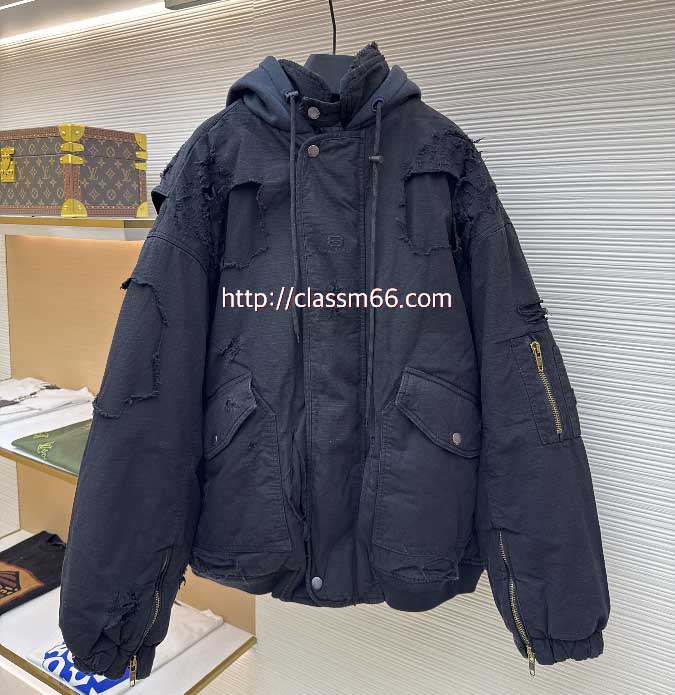 발렌시아가 25 한정판 긴팔 후드 자켓 A13267