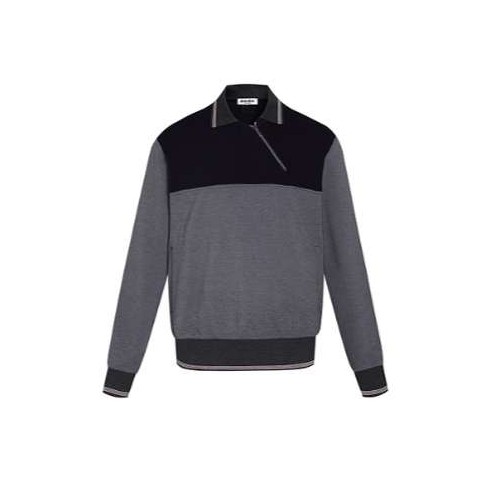 미우미우 25 한정판 폴로 넥 지퍼 스웨트 셔츠 A13291