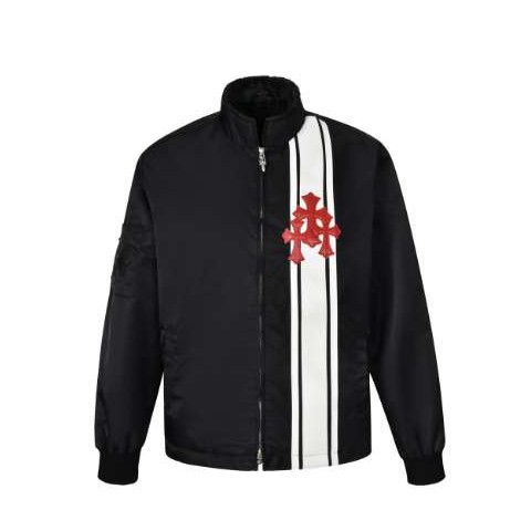 크롬하츠 25 한정판 남여공용 레더 패치 퍼 자켓 A13334