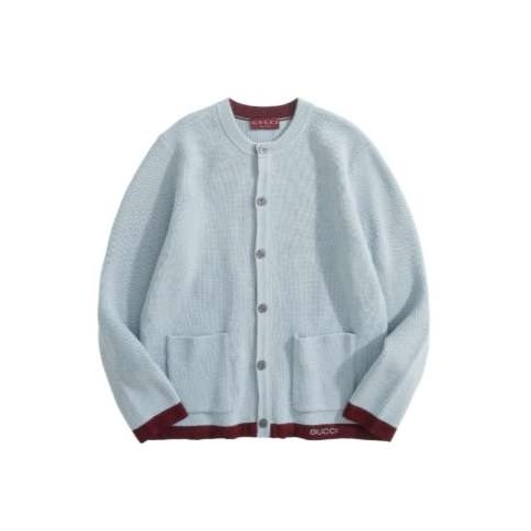 구찌 25 한정판 남녀공용 배색 울 가디건 A13340