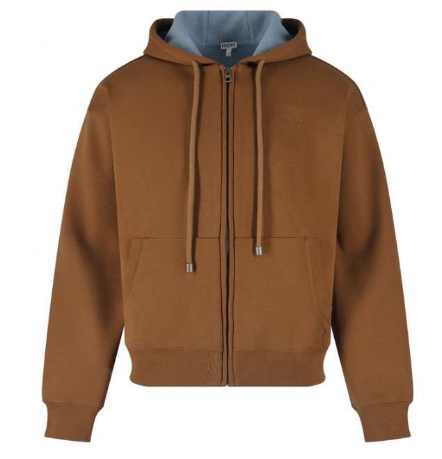 로에베 25 한정판 아나그램 로고 자수 집업 후드 A13348