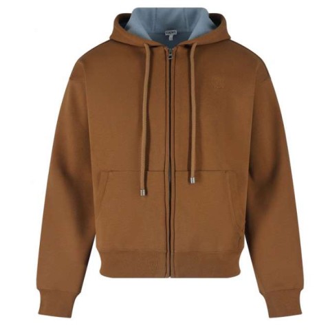 로에베 25 한정판 아나그램 로고 자수 집업 후드 A13348