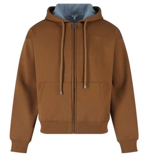 로에베 25 한정판 아나그램 로고 자수 집업 후드 A13348