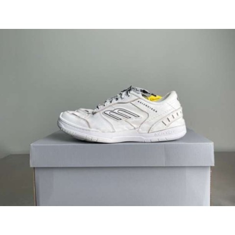 발렌시아가 25 한정판 남녀공용 Hamptons Worn-Out Sneaker 화이트/옐로우 햄튼스 원아웃 스니커즈 신발 B5273