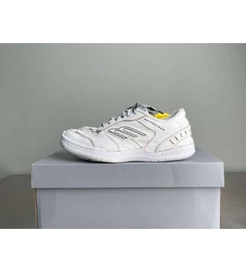 발렌시아가 25 한정판 남녀공용 Hamptons Worn-Out Sneaker 화이트/옐로우 햄튼스 원아웃 스니커즈 신발 B5245
