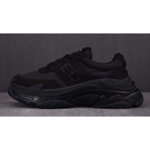 발렌시아가 25 한정판 트리플S trple s 남녀공용 나일론 BB 블랙 운동화 B5279