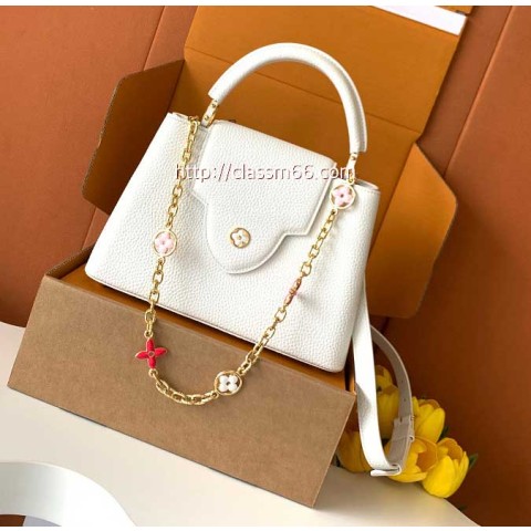 루이비통 25 한정판 M20844 Capucines 소가죽 카프스킨 크로스백 가방 C5704