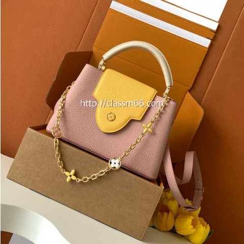 루이비통 25 한정판 M20844 Capucines 소가죽 카프스킨 크로스백 가방 C5710