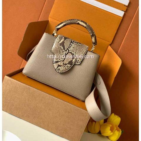 루이비통 25 한정판 M81208 Capucines BB 소가죽 카프스킨 크로스백 가방 C5714