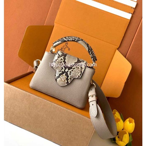 루이비통 25 한정판 N80041 Capucines 소가죽 카프스킨 크로스백 가방 C5719