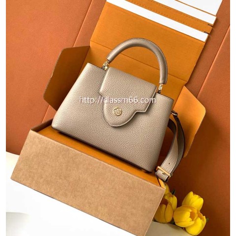 루이비통 25 한정판 M24728 Capucines 소가죽 카프스킨 크로스백 가방 C5721