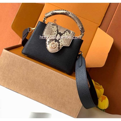 루이비통 25 한정판 M81410 Capucines 소가죽 카프스킨 크로스백 가방 C5726