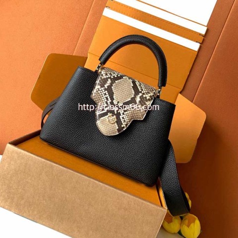 루이비통 25 한정판 M81209 Capucines 소가죽 카프스킨 크로스백 가방 C5727