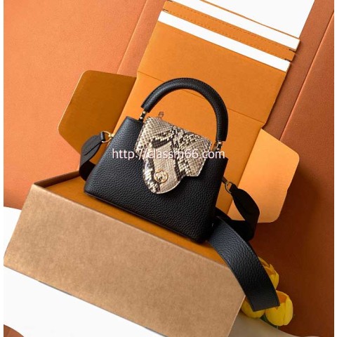 루이비통 25 한정판 M81208 Capucines 소가죽 카프스킨 크로스백 가방 C5728