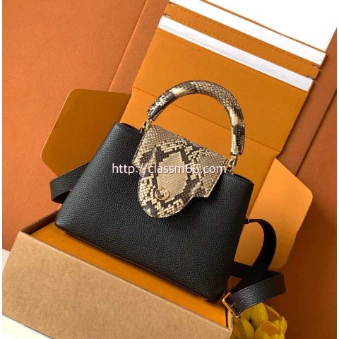 루이비통 25 한정판 N85517 Capucines 소가죽 카프스킨 크로스백 가방 C5729