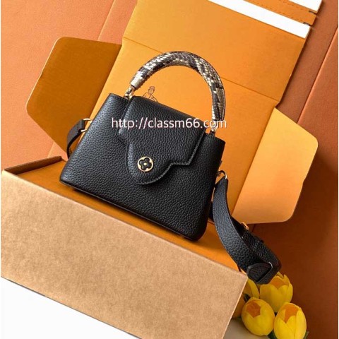 루이비통 25 한정판 N85515 Capucines 소가죽 카프스킨 크로스백 가방 C5731