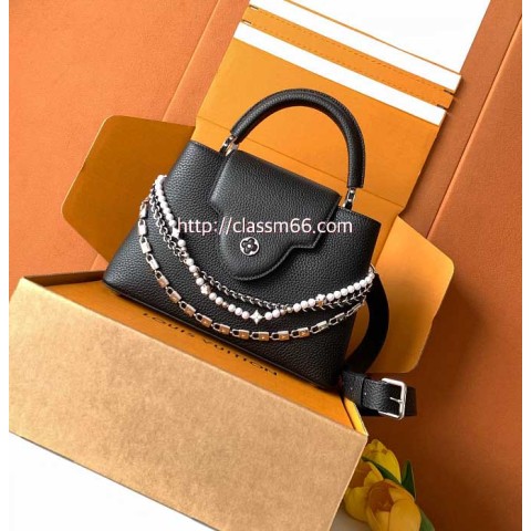 루이비통 25 한정판 M11909 Capucines 소가죽 카프스킨 크로스백 가방 C5735