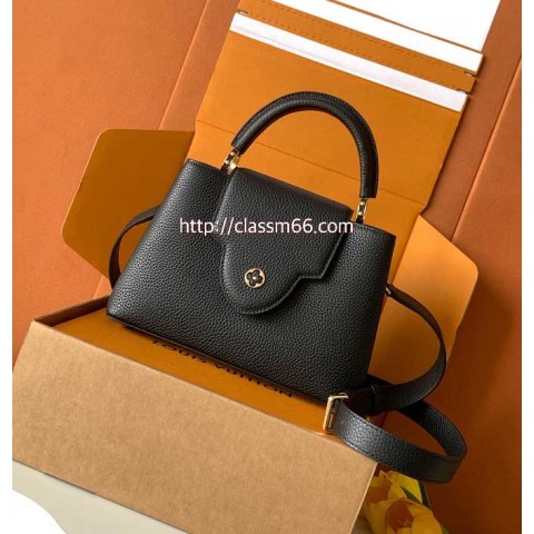 루이비통 25 한정판 M24728 Capucines 소가죽 카프스킨 크로스백 가방 C5739