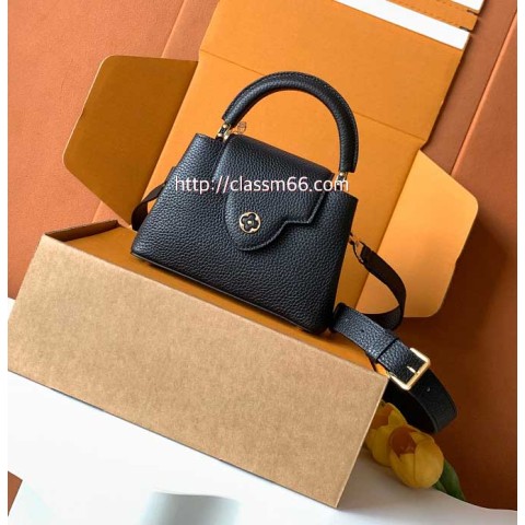 루이비통 25 한정판 M24729 Capucines 소가죽 카프스킨 크로스백 가방 C5740