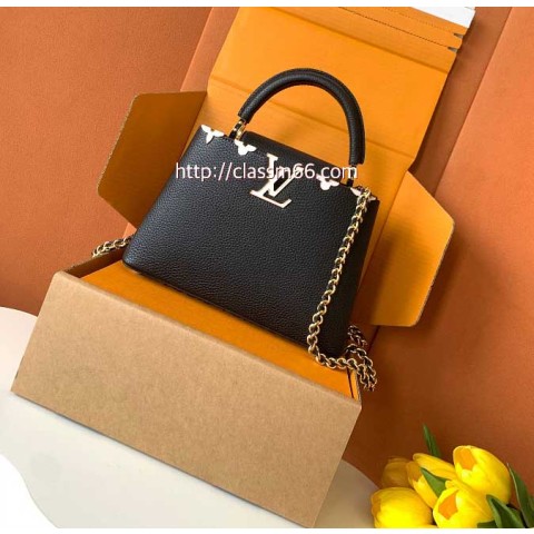 루이비통 25 한정판 M10168 Capucines 소가죽 카프스킨 크로스백 가방 C5743