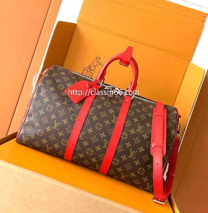 루이비통 25 한정판 M13808 KEEPALL BANDOULÈRE 45 여행 가방 C5744