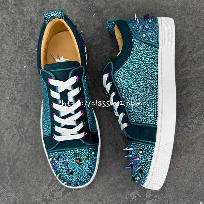루부탱 25 한정판 Sneakers - Suede calf and spikes - Black 신발 B5297