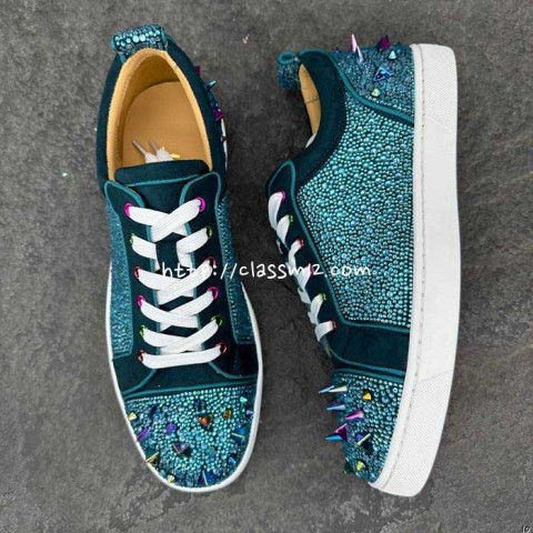 루부탱 25 한정판 Sneakers - Suede calf and spikes - Black 신발 B5297