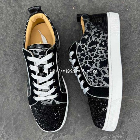 루부탱 25 한정판 Sneakers - Suede calf and spikes - Black 신발 B5298