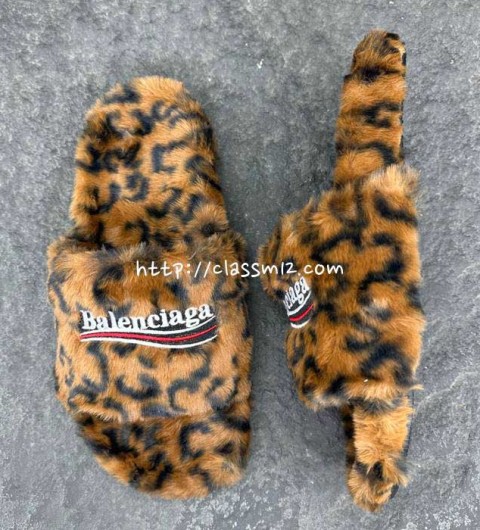 발렌시아가 25 한정판 FURRY 남녀공용 슬리퍼 B5301