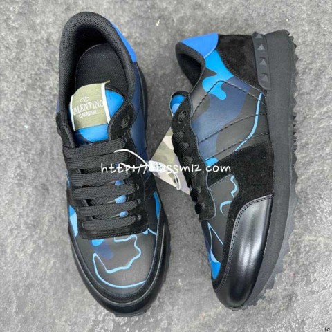 발렌티노 25 한정판 ROCKRUNNER 남녀공용 소가죽 카프스킨 운동화 B5309